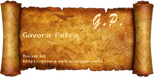 Gavora Petra névjegykártya